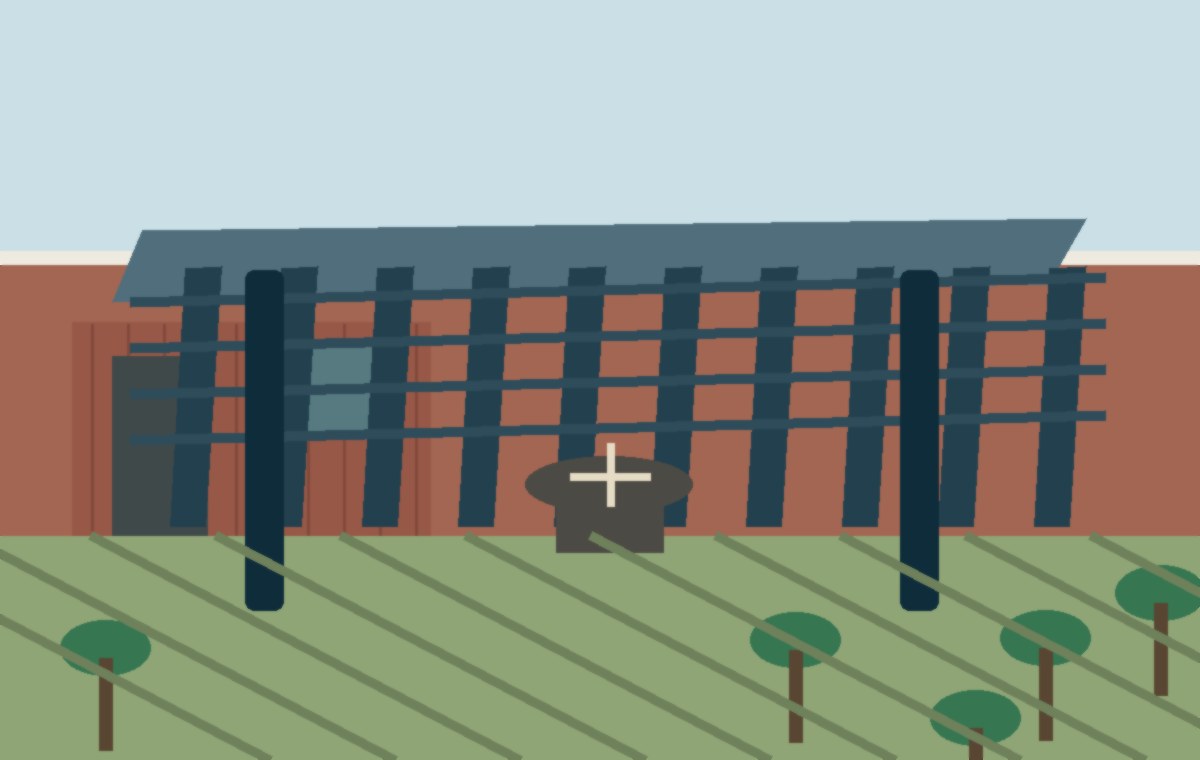 Patio cover roof edge and gutter detail for North Texas storm runoff planning